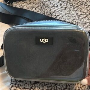 UGG Black Crossbody Bag with Clear Overlay